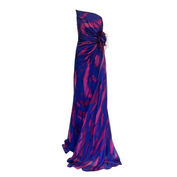 Dekolte - Strapless Purple Cocktail Party Dress